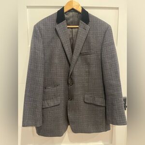 Raphael Lauren Men's Gray Blazer with Black Accents size 42R
